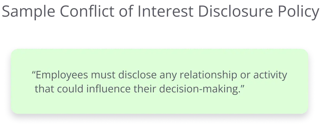 Sample Conflict of Interest Disclosure Policy