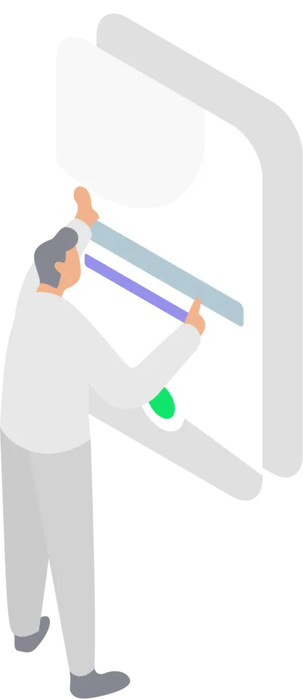 Restricted Lists Illustration of a person interacting with a layered document or webpage, highlighting content with colored lines; clean, modern, collaborative tone.